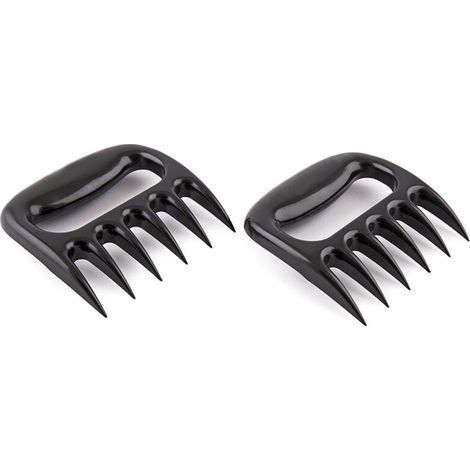 BBQ Claws for Pulled Pork, Strong Tongs for Grinding Meat, Grill Smoker, Smoked BBQ Accessories (Black)