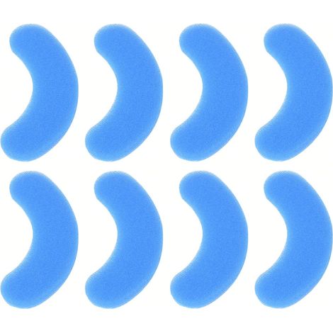 8X Filtre de Fontaine à Eau pour Chat Animal Mousse éponge Moteur Filtration Distributeur Abreuvoir universelle, bleu 120x50x8mm