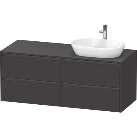 Lavabo consola Duravit Ketho.2, suspendido, corte de lavabo