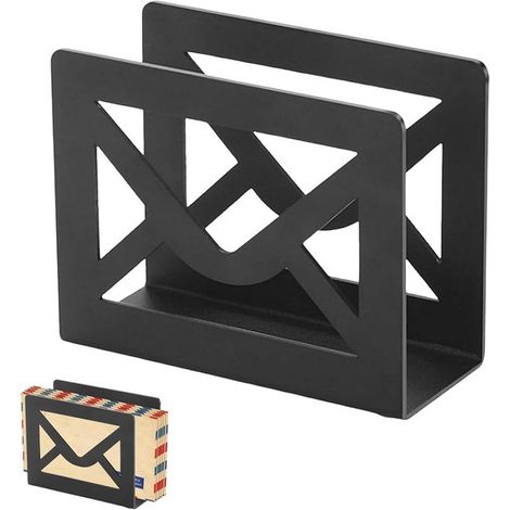 Porte-journaux et porte-revues - pour un espace de travail ordonné - noir - bois N/A (1/5)