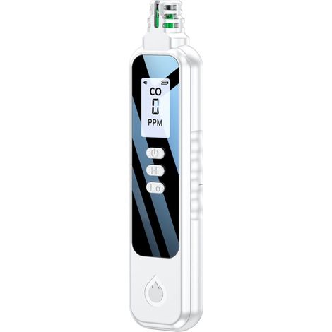 Gas Detector, LCD Backlit Portable Fuse Detector for Outdoor Camping, White (1/5)