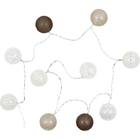 Guirlande Lumineuse à Led "10 Boules" 175cm Marron (1/2)