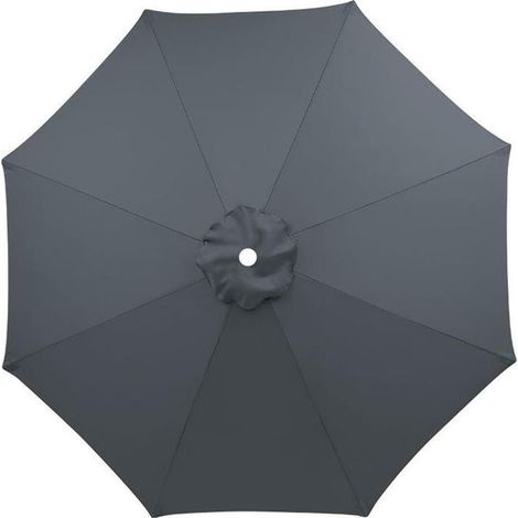 Toile de rechange pour parasol déporté 3 m, baleines 6/8, pour jardin, plage, protection UV, gris 8 brins (1/5)