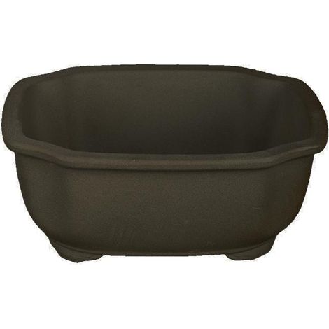 Vaso per bonsai Giapponese Morrisan rettangolare in gres 10,5x9x4,5 cm - B03-4-6 (1/4)