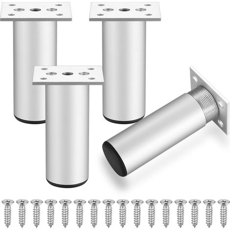 Patas para muebles de 10 cm, 4 unidades, para mesas, armarios, sofás, armarios de cocina, con tornillos. (1/5)