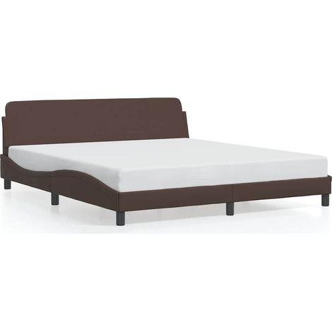 Maison Exclusive - Bettgestell "Dover" Braun 180x200 cm Kunstlede (1/5)