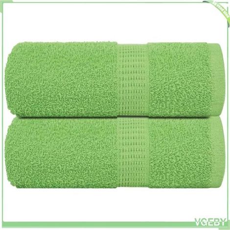 137016 Serviettes de toilette 2 pièces FROGN Vert pomme 30 x 30 cm 100 % coton 7291712404818 (1/5)