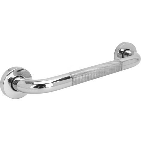 Barre d'appui de douche texturée antidérapante en acier inoxydable texturé, barre d'appui de sécurité pour salle de bain, support pour personnes âgées, 40,6 cm (Longueur : 40 cm, Diamètre du tube : 2, (1/5)