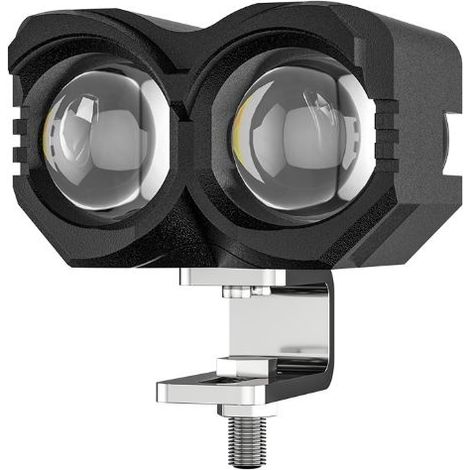 Projecteur bicolore à LED pour moto, lumière lointaine et proche, super lumineux 2 lumières 20W lampe de travail à LED pour voiture laser haute puissance (1/4)