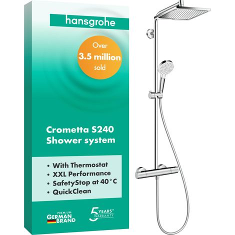 Colonne de douche 240, avec thermostatique de douche, 1 jet, chromé, 27271000 (1/5)