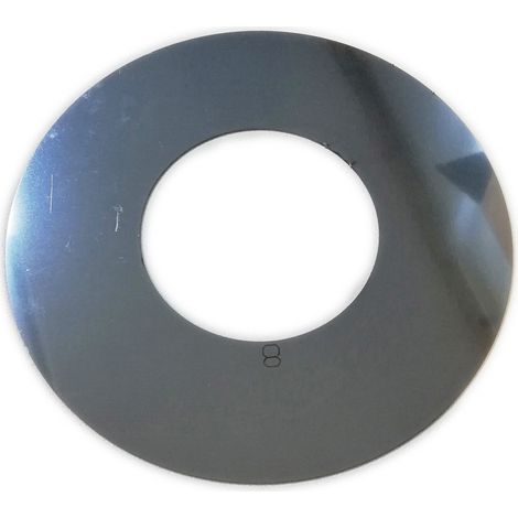 Rosone placca circolare inox spessore 5 decimi aisi 304, diametro 130mm (1/2)