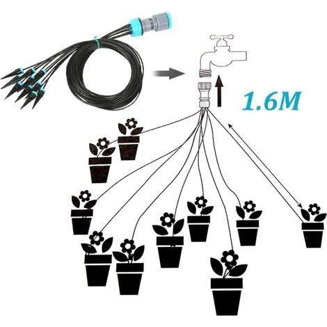 Bewässerungskomponenten 10 Tropferköpfe Automatisches Bewässerungssystem Infiltrationssystem Tropfbewässerung (2 Stück) (1/4)