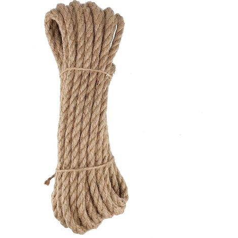 Corde de Jute 10mm 10m - Corde de Chanvre Corde de Fibres Naturelles (1/5)