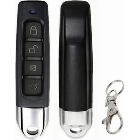Télécommande Porte-clos 4 Boutons 433MHz pour Portail et Garage Électrique - Noir (1/5)