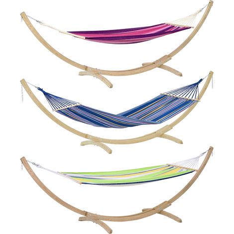 Amazonas Star Set Stabhängematte mit Holzgestell Hängematte in mehreren Farben