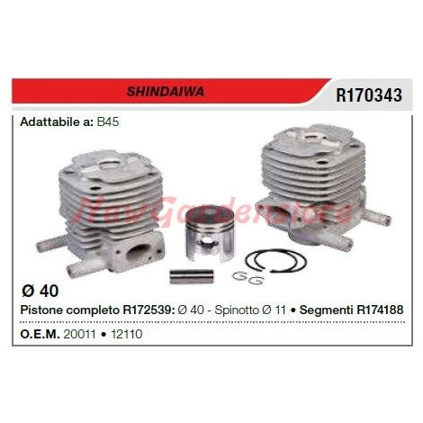 Cilindro pistone segmenti SHINDAIWA decespugliatore B45 R170343