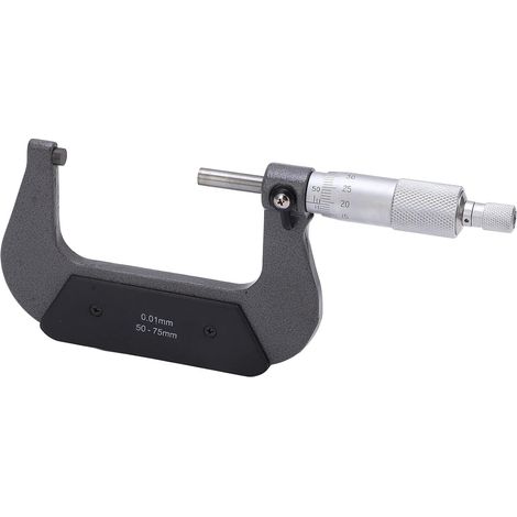 Micromètre Extérieur 50-75mm Mesure de Portée, Professionnel de Précision 0.01mm pour Machiniste, Micromètre en Alliage Stable Mesure Précise de L'épaisseur de La Surface Micromètre à Pied à Coulisse (1/5)