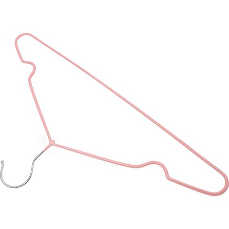Porte-vêtements en Plastique - Porte-vêtements Robustes Anti-Glissade Sans Traces Multifonctions pour Adultes, Vêtements Sèches et Humides, Cintres pour Costumes Vestes Pantalons Robes Rose (1/5)