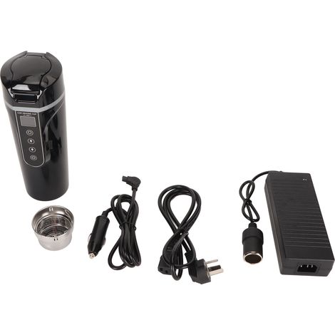 Bouilloire électrique portable 96 W, 500 ml, chauffe-tasse rapide pour voiture, affichage numérique, compatible avec les prises 12 V et 24 V (voiture et maison), prise australienne 100-240 V, couleur (1/5)