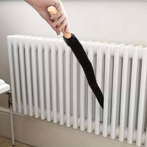 Heizkörperreinigungsbürste mit Metallgriff und Nylonborsten, langer Griff für effektives Abstauben und Reinigen. Vielseitig einsetzbar für Lüftungskanäle, Klimaanlagen und Waschmaschinen. (1/5)