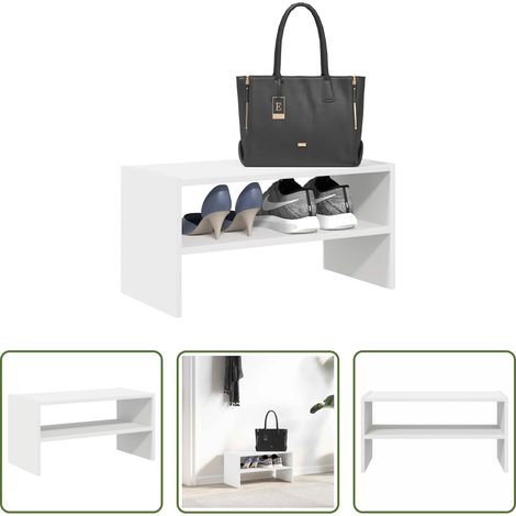 Rangement chaussures - Étagère à chaussures empilable blanc 60x30x30,5 cm (1/5)