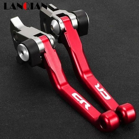 S'applique aux modèles 450EXC 2004, 2005 et 2006 de motocross. Leviers de frein et d'embrayage pliables à pivot. Poignée de levier pour moto. Freins de moto 450EXC (Argent). (1/5)