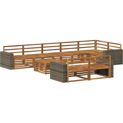 Outdoor-Sofagarnitur 9 stk. vidaXL (1/5)