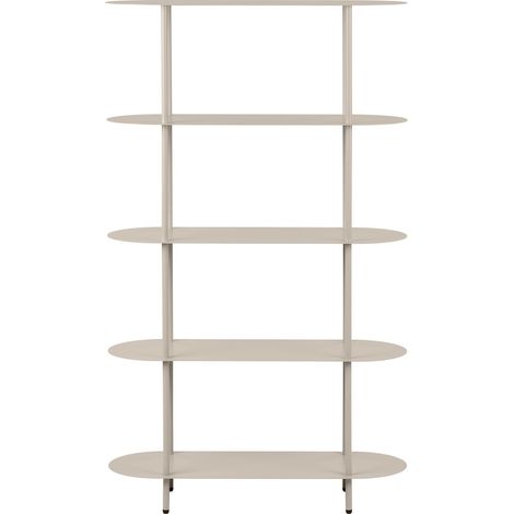 Libreria Rieti a 5 ripiani in metallo sabbia 90×31×150 cm