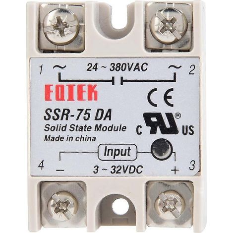 DC/AC-Halbleiterrelais SSR-75DA 75A 3-32VDC bis 24-380VAC SSR