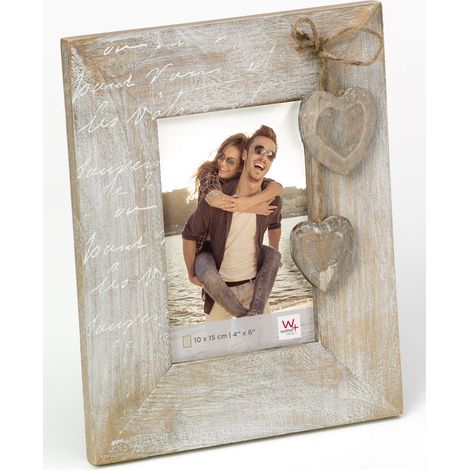Cadre Photo Marron 10 x 15 cm Le Coeur Portrait Frame QH015P (1/5)