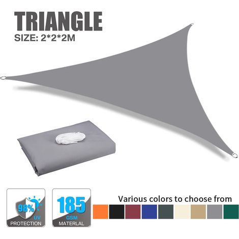 (Gris clair 2x2x2M) Auvent de jardin extérieur imperméable, protection solaire, blocage des UV à 98 % (1/5)