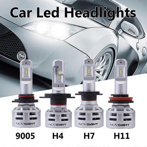 NOVSIGHT H4 H11 H7 9005 LED-Autoscheinwerfer H16JP 60W 10000LM LED-Nebelscheinwerfer Lampen Glühbirnen 65
