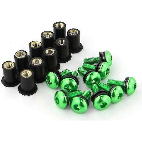 M5 Windscreen Windshield Bolts Screw For Yamaha Fz1 Fzs1000 Fazer Fz6r Fz6 Fz8-n S Fazer8 Fz16 Fjr 1300 Tdm 900 Tracer 900 Fj-09( Green) (1/5)