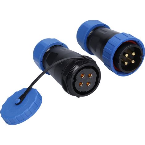 Connecteur étanche IP68 Aviation LP284 45A 250V, paire mâle femelle sans soudure, prise fiche avion 4 broches (1/5)