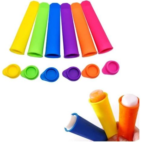 6 Pieces Moule à Glace En Silicone, Tube Glace à L'Eau, Kit Glace à L'Eau, Moule Silicone Diy RéUtilisable, IdéAl Pour Les Enfants (1/4)