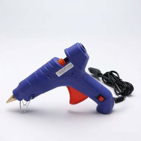 Pistolet à colle thermofusible de distribution de qualité industrielle, pistolet à colle chauffant rapide et sûr, 17.514 cm, bleu (1/4)