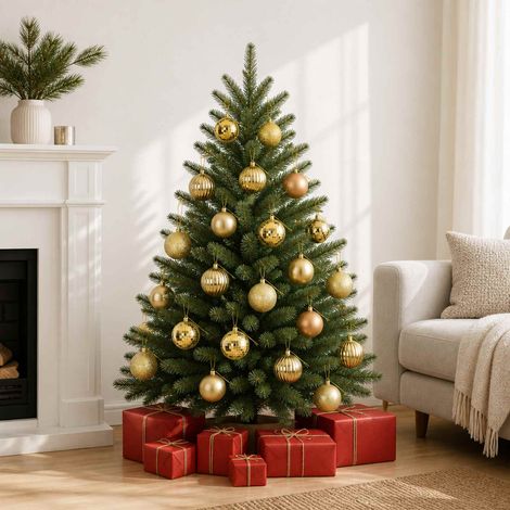 vidaXL Set di Palline di Natale 50 pz Oro 8 cm Polistirolo (1/5)