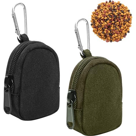 2 pochettes à friandises pour chiens, imperméables Oxford 600D, avec mousqueton, pour dressage, promenade et gestion déchets (1/5)