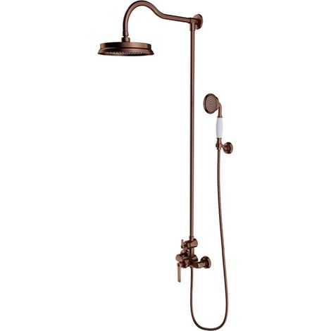 OMNIRES Armance - Set doccia con miscelatore, diametro 23 cm, rame AM5244ORB