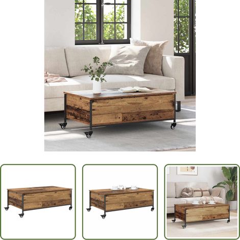 Wohnzimmermöbel -  Couchtisch Altholz 91 x 55 x 32 cm Holzwerkstoff (1/5)