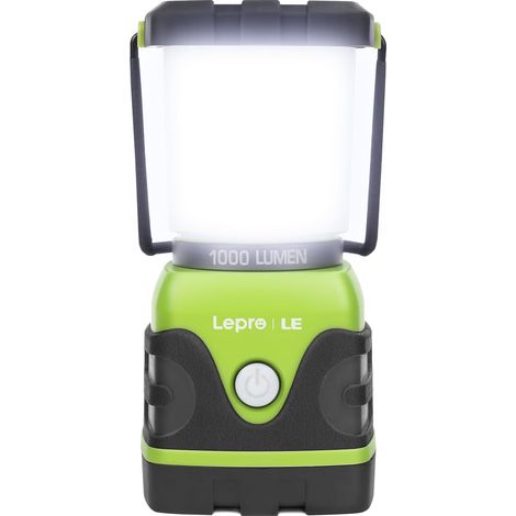 Lepro Lampe de Camping LED 1000lm - Lanterne Puissante Étanche avec 4 Modes d'Éclairage et 200h d'Autonomie sur Piles pour Randonnée, Bivouac et Urgence (1/5)