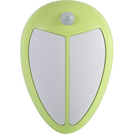Veilleuse LED sans fil à détecteur de mouvement infrarouge pour bébé, applique murale/couloir, coque verte, lumière chaude (1/3)