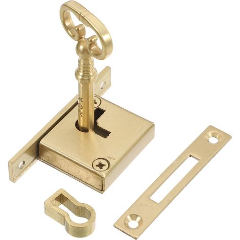 Serrure à clé Balacoo Vintage en laiton doré pour portes et (1/5)