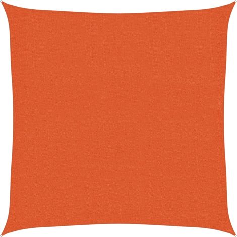 Voile d'ombrage carrée 3x3 m en PEHD respirant 160 g/m² orange pour terrasse et jardin - PANGIVO (1/5)