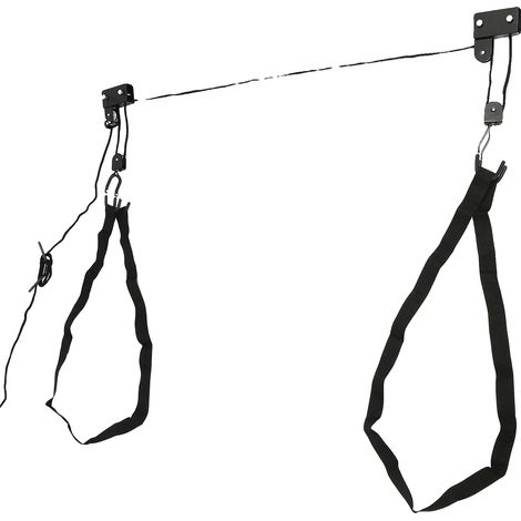 Treuil à kayak, capacité lourde, rangement au plafond intérieur, noir (1/2)