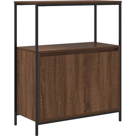 vidaXL Mobile da Bagno con Ripiani Rovere Marrone 76,5x35x95 cm (1/5)