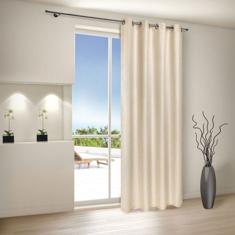 Ösenschal Uni beige, 140 x 235 cm Dekoschals