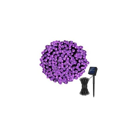 Lampes solaires d'extérieur avec télécommande, lampes solaires violettes (1/5)