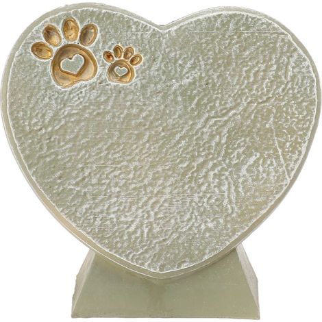 statue jardin exterieur-Plaque Mémoire Animal Cœur DIY en Résine – Tombstone pour Chiens et Animaux, Décoration Extérieure Cour et Jardin (Pierres Mossy Vert, Stèle à Gravier) (1/5)