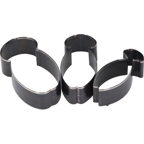 Lot de 3 emporte-pièce cuir forme poisson 76 70 61 mm acier alliage outil de perforation creuse pour travail cuir (1/5)